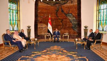 جانب من لقاء السيسي ووزراء الخارجية
