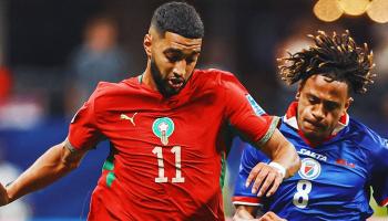 إسماعيل صيباري في مباراة المغرب ضد هايتي