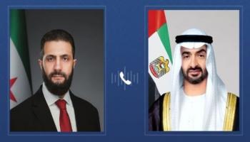 الشيخ محمد بن زايد آل نهيان والرئيس السوري أحمد الشرع