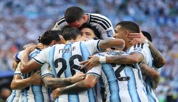 فرحة منتخب الأرجنتين