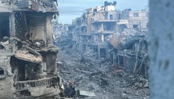 منازل فلسطينية مدمرة جراء غارات إسرائيلية - أرشيفية
