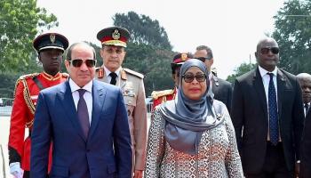 الرئيس المصري عبدالفتاح السيسي ورئيسة تنزانيا سامية حسن