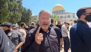 بن غفير خلال اقتحام المسجد الأقصى- رويترز