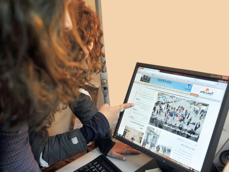 عند إطلاق الموقع الإلكتروني للصحيفة بحلته الجديدة منذ سنوات قليلة (السفير)