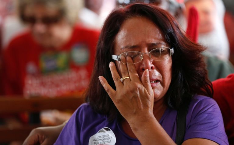 ديلما روسيف أثناء آخر جلسات مجلس الشيوخ قبل عزلها