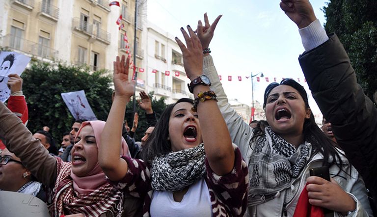 جانب من الاحتجاجات المطالبة بوظائف اليوم الخميس