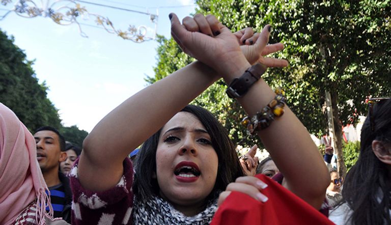 جانب من الاحتجاجات المطالبة بوظائف اليوم الخميس