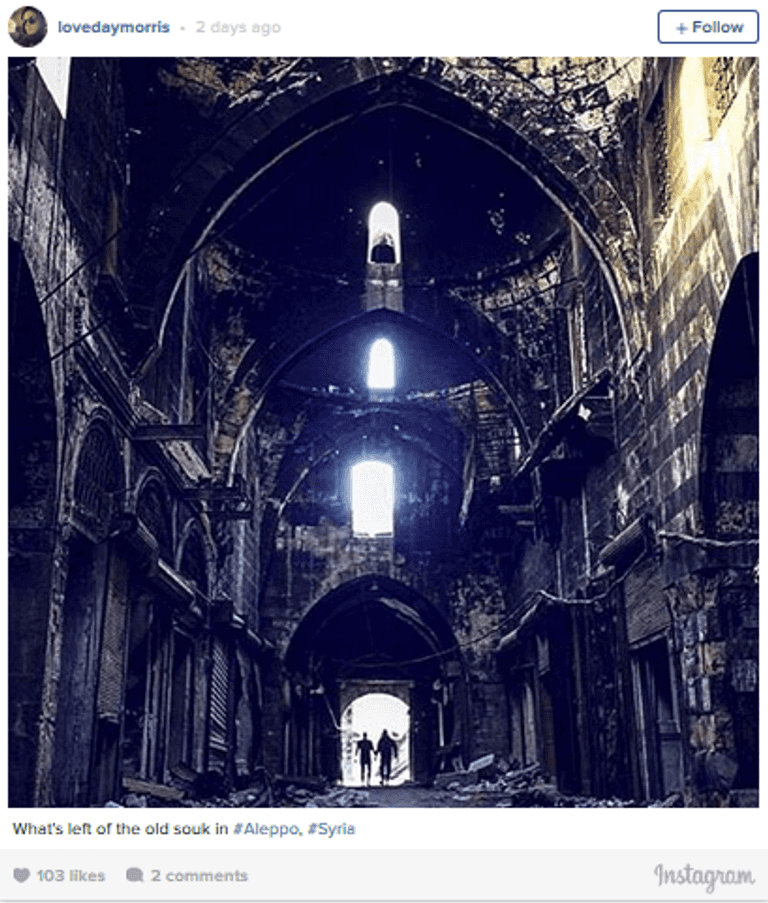 ما تبقى من السوق القديم في حلب، سوريا
