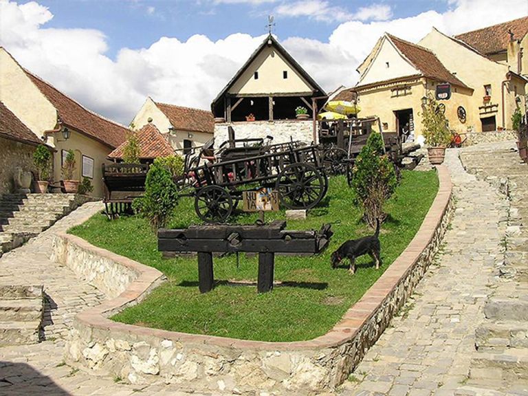 منظر عام لبلدة راشنو من أعلى القلعة