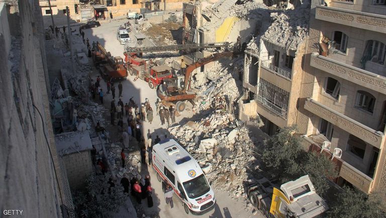 إصابات جراء قصف حي السكري في حلب السورية