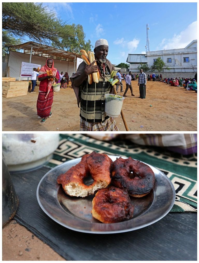 أسرة مسلمة تفطر في أحد المساجد بساو باولو (رويترز)