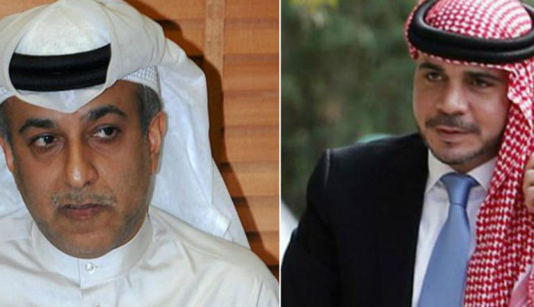 الأمير الأردني علي بن الحسين، والبحريني سلمان بن عيسى رئيس الاتحاد الآسيوي.