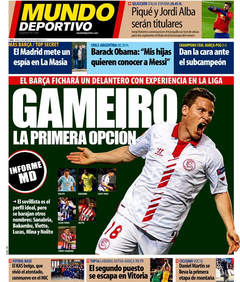 غلاف صحيفة موندو ديبورتيفو