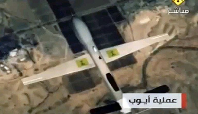 أحد الطائرات بدون طيار التي بثتها قناة المنار التابعة للتنظيم