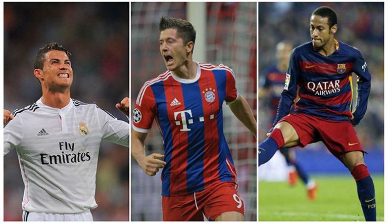 نيمار، ليفيندوفيسكي ورونالدو