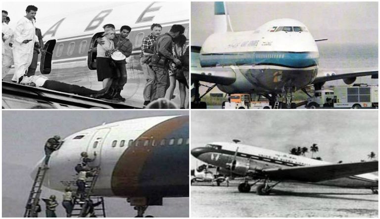 صورة للطائرة المصرية المختطفة في مطار لارنكا (رويترز)