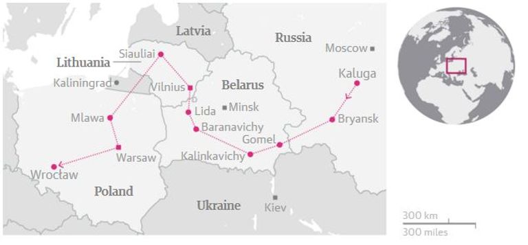 خط سير رحلة الهروب