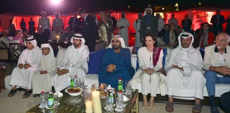 محمد بن راشد يحضر حفل استقبال بمناسبة بطولة كاس دبي العالمي للخيل