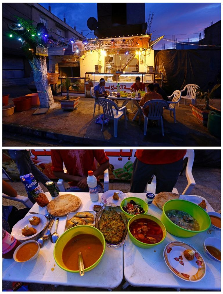 أسرة مسلمة تفطر في أحد المساجد بساو باولو (رويترز)