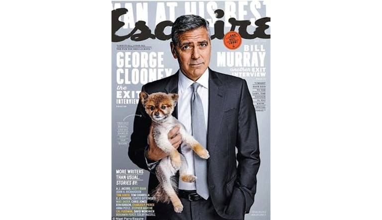 غلاف المجلة التي نشر فيها كلوني حديثه