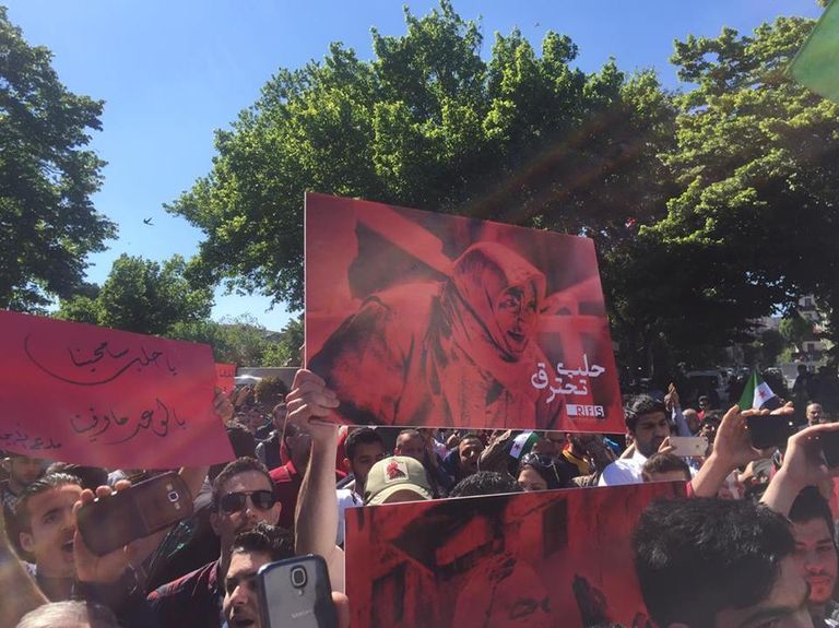  جانب من المظاهرة