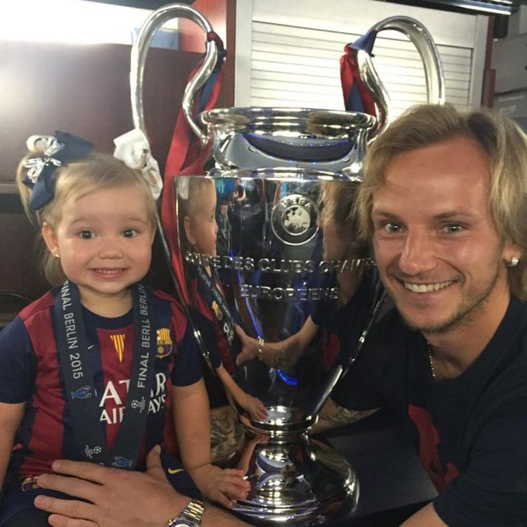 إيفان راكيتيتش وإبنته الأولى ألتيا