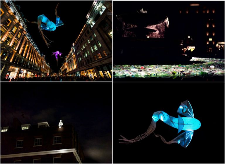 لوحات ثلاثية الأبعاد تضيء لندن (المصدر :آلن ستشالر)