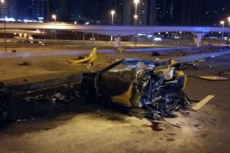 صورة لسيارة كودي نيكسون بعد الحادث