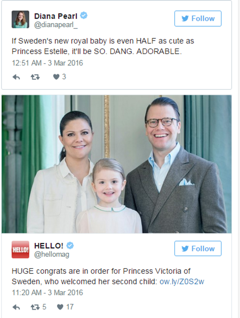 تهنئة لأسرة الأمير الجديد