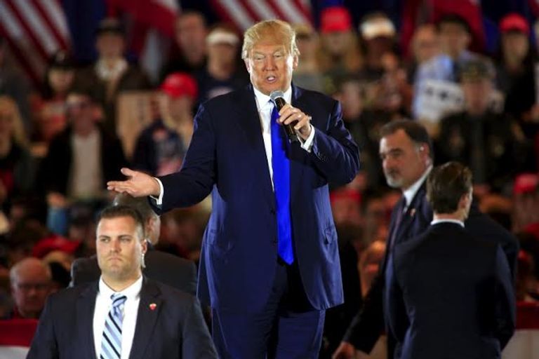ترامب في أحد خطابات حملته