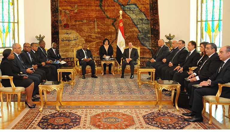 السيسي ورئيس الجابون