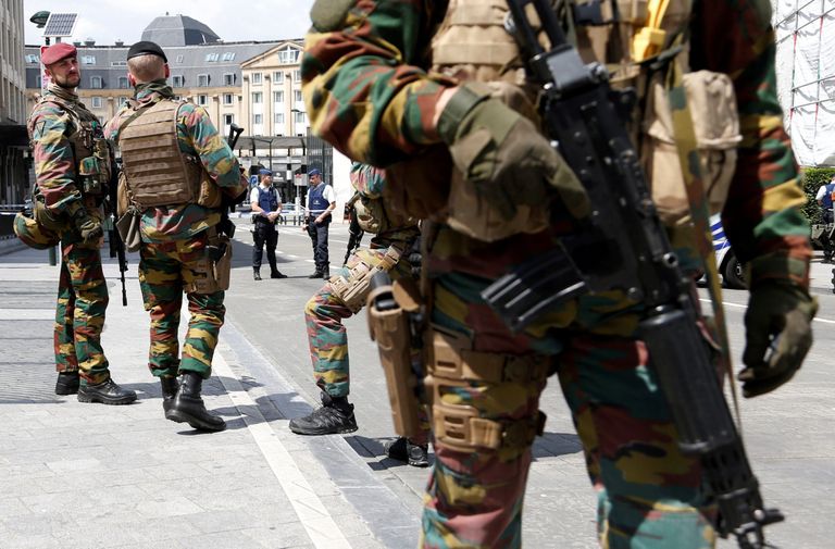 أفراد من قوات الأمن البلجيكية