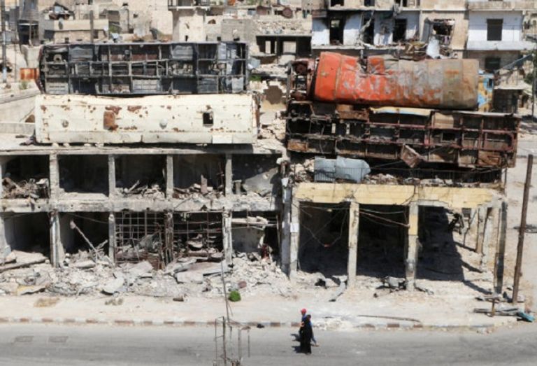 جانب من الدمار فى حلب