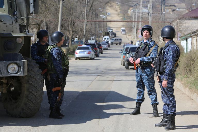 عناصر من الشرطة الروسية تنتشر في داغستان 