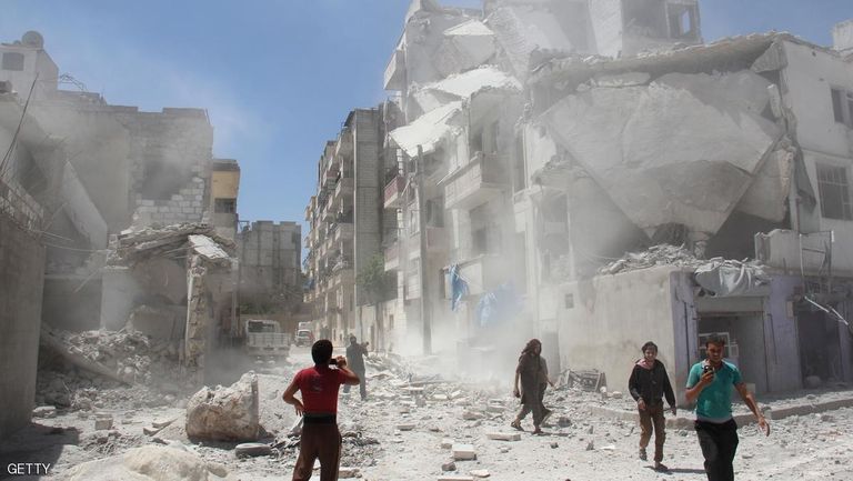 إصابات جراء قصف حي السكري في حلب السورية