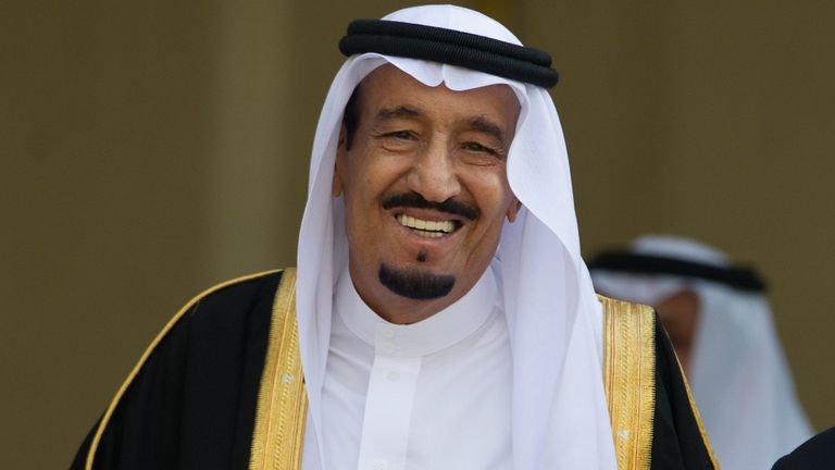 العاهل السعودي خادم الحرمين الشريفين الملك سلمان بن عبد العزيز