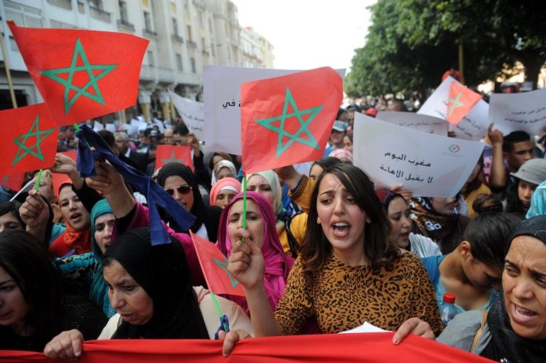 المرأة المغربية تخرج كثيرًا للتظاهر للمطالبة بحقوقها