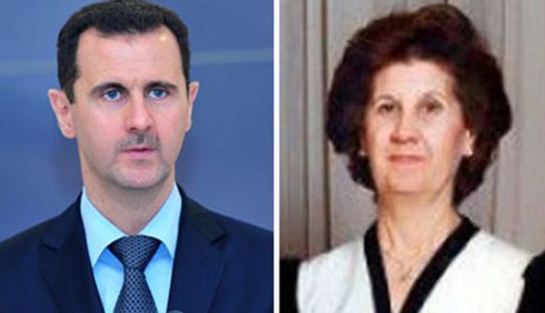 بشار الأسد ووالدته أنيسة مخلوف