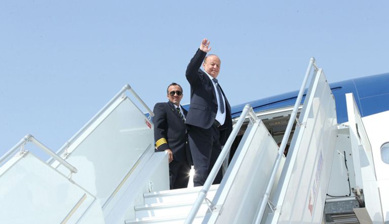 الرئيس اليمني يغادر الرياض
