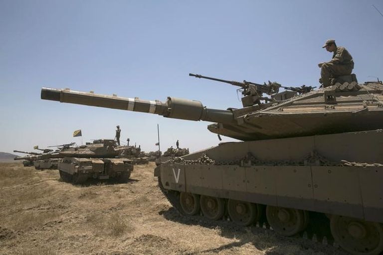 دبابات جيش الاحتلال تشارك في تدريبات بمرتفعات الجولان السورية