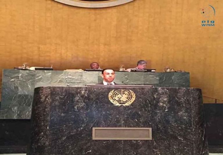 محمد الشامسي في جلسة الأمم المتحدة بنيويورك