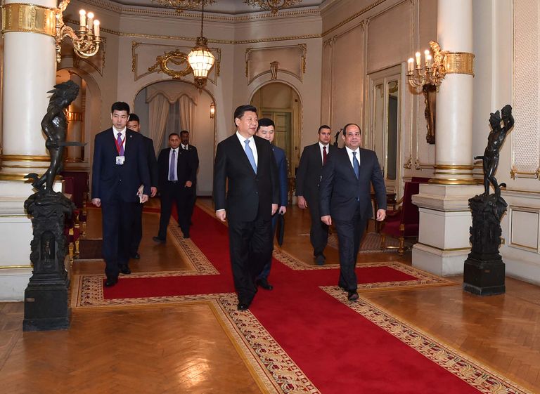 الرئيس عبد الفتاح السيسي مع الرئيس الصيني 