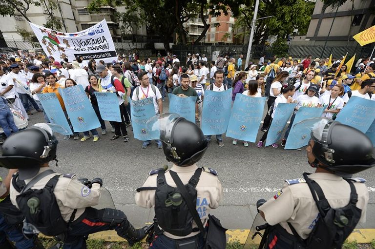 إحدى المظاهرات المعارضة لنيكولاس مادورو - أرشيفية