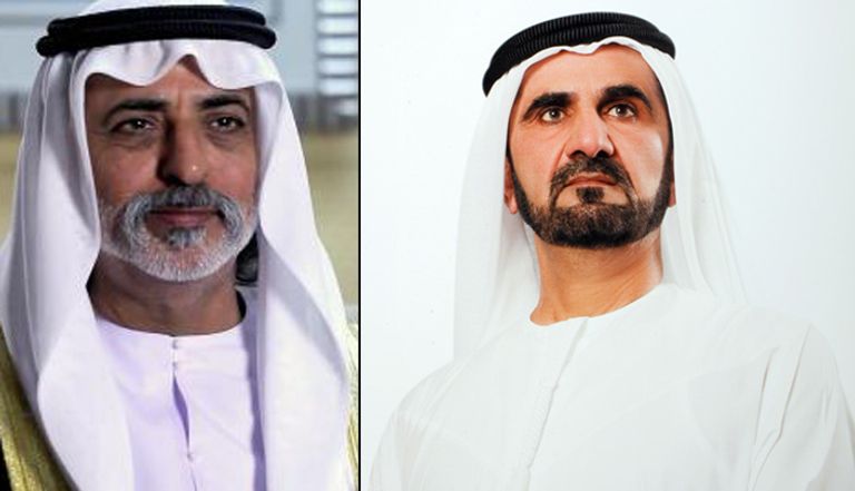 الشيخ محمد بن راشد، نائب رئيس الإمارات والشيخ نهيان بن مبارك وزير الثقافة