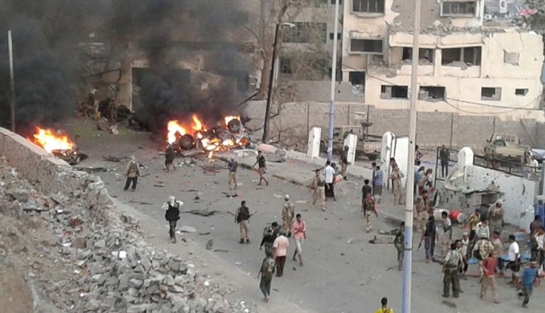 صورة أرشيفية لتفجير انتحاري في عدن