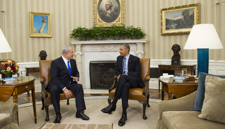   الرئيس باراك أوباما و رئيس الوزراء الإسرائيلي بنيامين نتنياهو