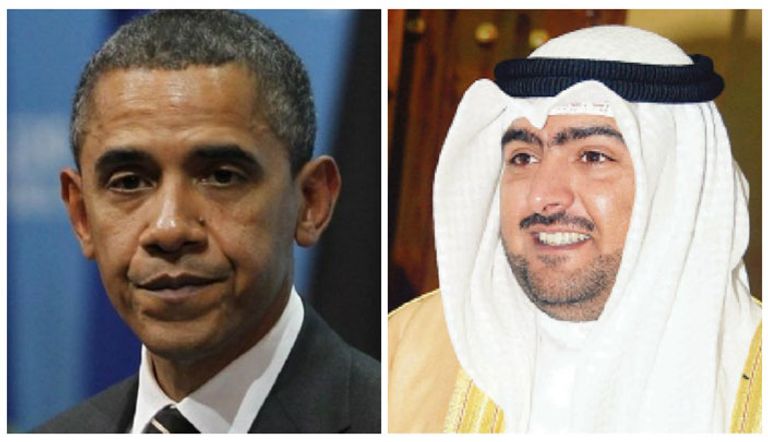 رئيس جهاز الأمن الوطني الكويتي و ‫باراك أوباما‬‎