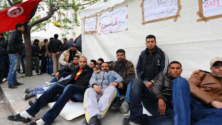 احتجاجات تونسية على تفاقم البطالة