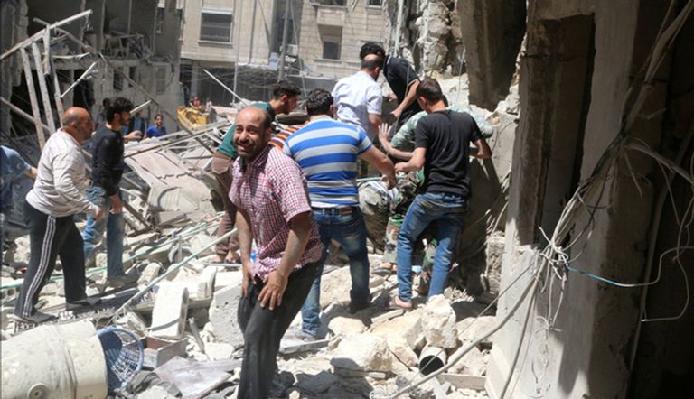 استمرار القصف الجوي من الجيش السوري على حلب