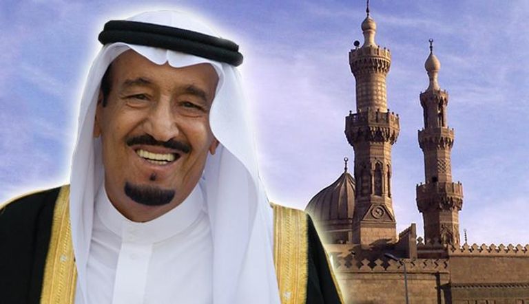 العاهل السعودي خادم الحرمين الشريفين الملك سلمان بن عبد العزيز يزور الأزهر